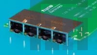 1888251-1 Модульные соединители / соединители Ethernet 1X4 RJ45 GRN/YEL LOW PROFILE