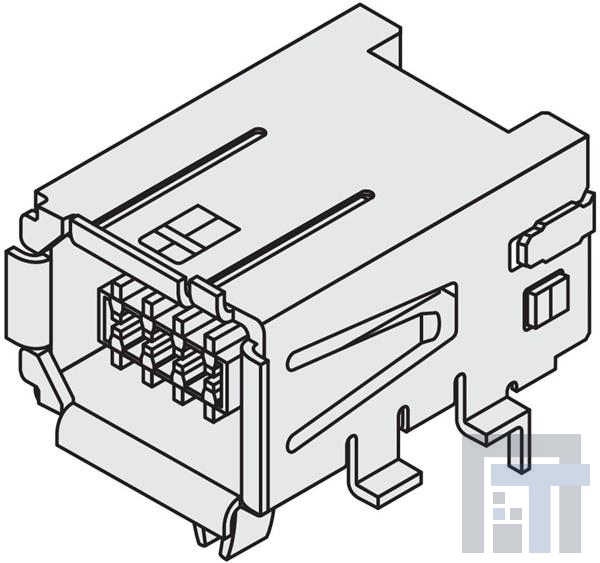 1981080-1 Модульные соединители / соединители Ethernet Mini I/O Header SMT Assembly Type I