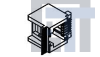 2-100860-1 Модульные соединители / соединители Ethernet 6/6 POS SMT GOLD