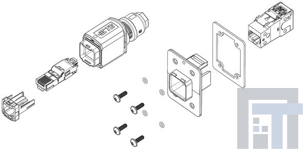 2-2120875-1 Модульные соединители / соединители Ethernet VARIANT 14 COUPLER PLUG & JACK FO SM