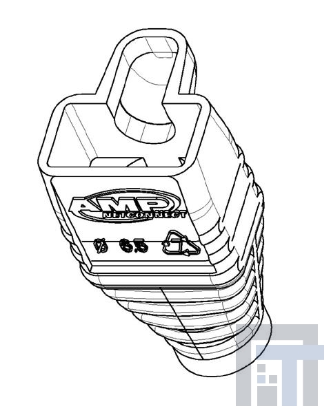 2-336513-6 Модульные соединители / соединители Ethernet MOD PLUG BOOT 8W YELLOW DIAM MAX 6 5