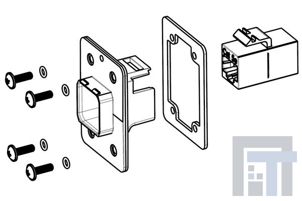 2120871-1 Модульные соединители / соединители Ethernet VARIANT 14 JACK METAL PASS THRU