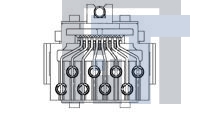 216811-1 Модульные соединители / соединители Ethernet 8P. TOOLLESS MOD J.