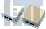 30-5298ABW Модульные соединители / соединители Ethernet WHITE 2 PORT BOX
