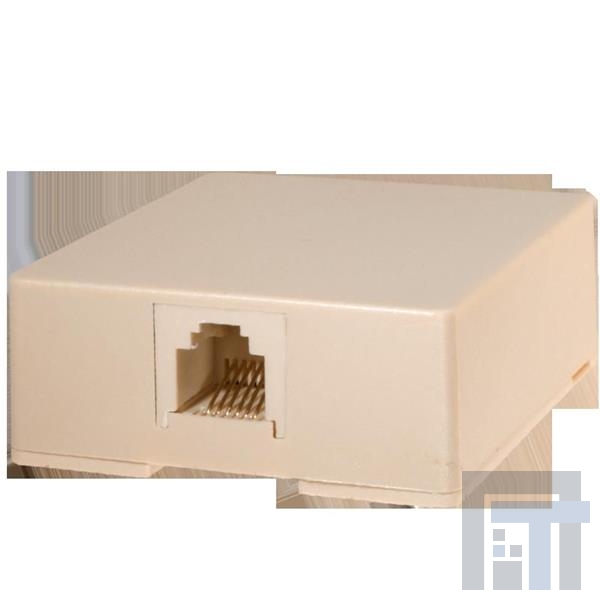 32-2036 Модульные соединители / соединители Ethernet SURF. MT. BOX SGL. 6 PIN IVORY