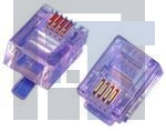 32-5954UL Модульные соединители / соединители Ethernet RJ11 MOD PLUG STRAIGHT FLAT