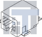 43743-6001 Модульные соединители / соединители Ethernet 6POS R/A SMT LOW PROFILE