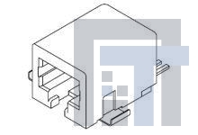 43743-6101 Модульные соединители / соединители Ethernet 6/4 CKT R/A SMT MODJACK 595PLT