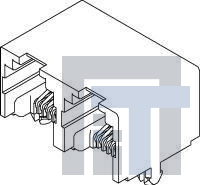 43814-6421 Модульные соединители / соединители Ethernet 6/4 2 PORTS RA