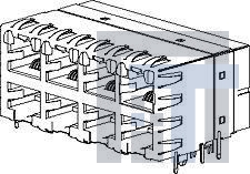 44170-0001 Модульные соединители / соединители Ethernet RA 8/8/8 STACKED shielded w/lightpipe