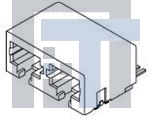 44193-0001 Модульные соединители / соединители Ethernet ModJack Dual Port w/ w/Nails 50 SAu 8/4