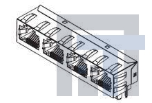 44248-0057 Модульные соединители / соединители Ethernet Ganged Inv Modjack N k No Shld 2 Port 8/8