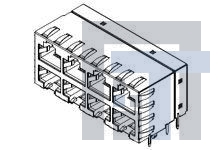 44520-0001 Модульные соединители / соединители Ethernet MODJACK CAT5 STACKD 50 SAU 8 PORT