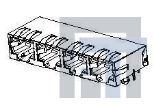 44560-0004 Модульные соединители / соединители Ethernet RA 8/8/4 CAT 5E RJ45 low profile