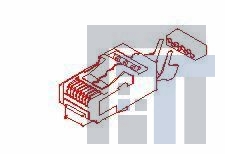 44915-0001 Модульные соединители / соединители Ethernet 8/8 CAT6 LONG BODY