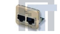557284-4 Модульные соединители / соединители Ethernet INSRT ASSY RJ45 SHLD NEMA GRAY