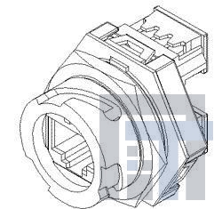 84702-0006 Модульные соединители / соединители Ethernet RECEPTACLE PANEL MT