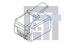 90075-0027 Модульные соединители / соединители Ethernet MODULAR PLG SHORT BDY 4/4