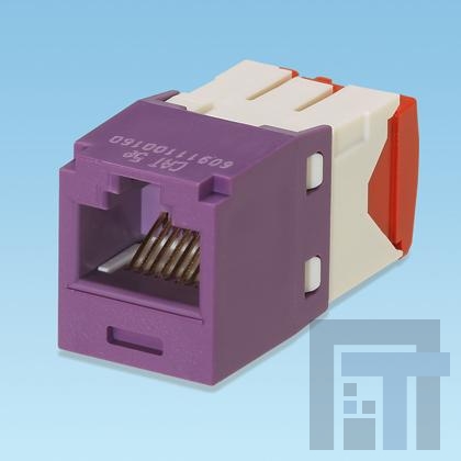 CJ5E88TGVL-24 Модульные соединители / соединители Ethernet Mini-Com Mod Cat 5e UTP 8 pos 8 wi