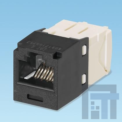 CJ688TGBL Модульные соединители / соединители Ethernet CATA6 RJ45 8POS 8 WIRE UNIV BLK