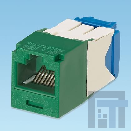 CJ6X88TGGR-24 Модульные соединители / соединители Ethernet Mini-Com Mod Cat 6A UTP 8 pos 8 wi