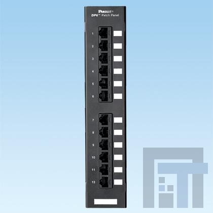 DP125E88TGY Модульные соединители / соединители Ethernet Pdown Patch Panel Cat 5e Flat 12