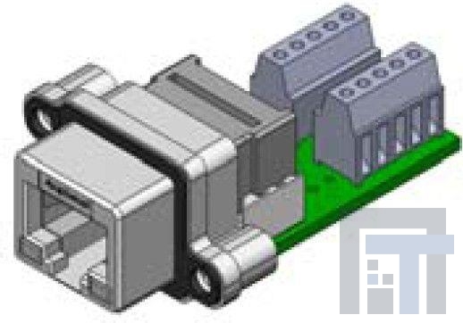 MRJ598101 Модульные соединители / соединители Ethernet Rugged RJ45 R/A W/ term blck