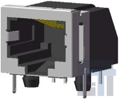 RJE03-166-0120 Модульные соединители / соединители Ethernet 6P Modular Jack w/ Side Flanges