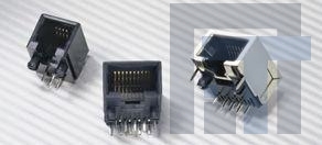 RJE05-188-1310 Модульные соединители / соединители Ethernet Contacts:8;shield RA TH;PCB mnt