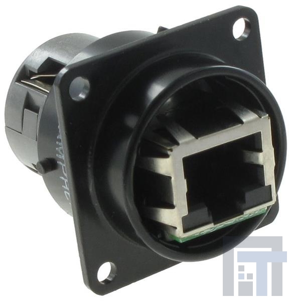 RJF21BSCC Модульные соединители / соединители Ethernet Female RJ45 Black Sq Flange Recpt Blk