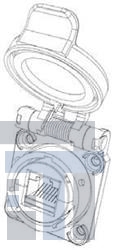 RJF21NSCC Модульные соединители / соединители Ethernet Female RJ45 Nickel Sq Flange Receptacle