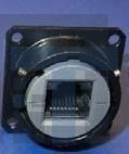 RJF22B00 Модульные соединители / соединители Ethernet 8-Hole RJ45 Cordset Sq Flange Recpt Blk