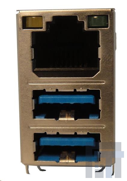 RJMG2310228A0ER Модульные соединители / соединители Ethernet R/A,DipType, USB 2.0 RJ45+OverDual