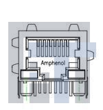 RJSBE5381C1 Модульные соединители / соединители Ethernet 8P Mod Jack Sheilded