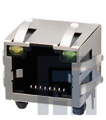 XM9B-18844-11 Модульные соединители / соединители Ethernet LAN Modular Jack With Indicator