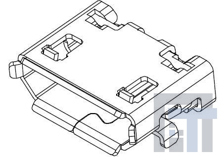 10118194-0001LF USB-коннекторы 5P MICRO USB TYPE B RCPT W/ REAR PEGS