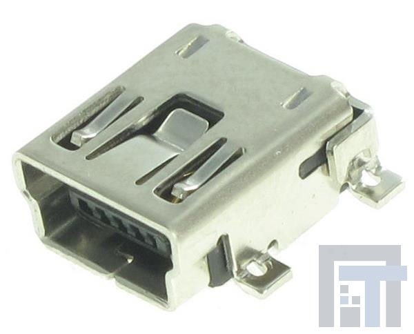 1734035-1 USB-коннекторы 5P MINI TYPE B RECPT SMT WITH POSTS