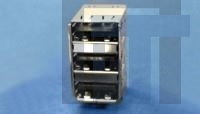 2-1734309-7 USB-коннекторы Triple Stack USB A G/F DIM A=2.84 BLK