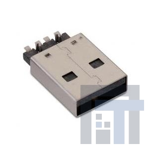 629004113921 USB-коннекторы WR-COM Type A SMT 4Pin W/Clip Male