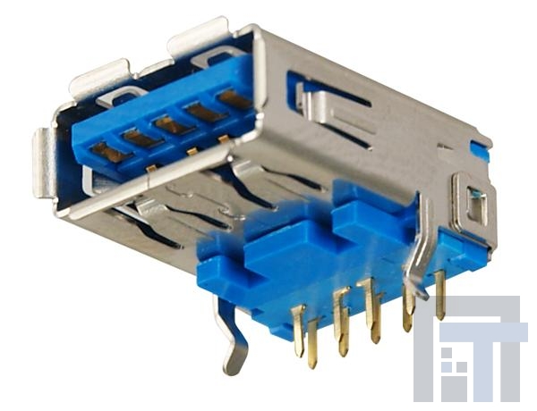 KUSBX-AS1N9-1-BL30 USB-коннекторы 9P USB 3.0 TYPE A SOCKET TH 30u