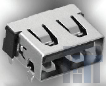 KUSBXHT-SB-AS1N-B30-NF USB-коннекторы USB TYPE A RCPT HI-TEMP SHRT BODY AU