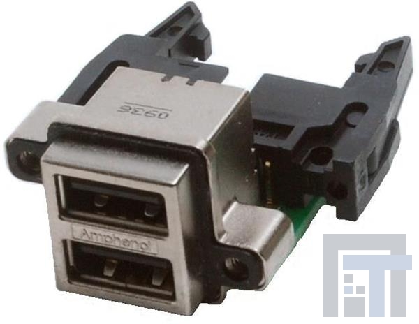 MUSB-C211-30 USB-коннекторы USB RECPT ON PCB RA IP67 DUAL A CBL HDER