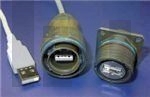USBFTV7PE2N USB-коннекторы 4-Hole Solder Recept Nickel w/ Backshell