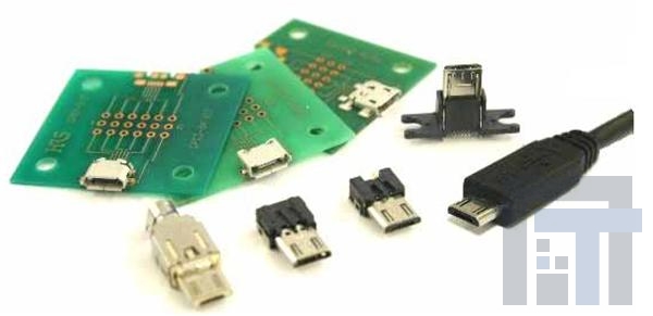 ZX62D1-B-5PA USB-коннекторы 5P RECEPT MICRO-B R/A PCB WIRE