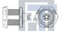 1-1877066-4 Стандартный цилиндрический соединитель ASY,RECPT,5 POS 0 DEG BLCK YLLW NUT