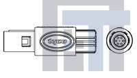 1-1877846-0 Стандартный цилиндрический соединитель PLUG 6P 80 DEG GRY 5.3- 6.5 DIA