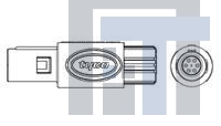 1-1877846-3 Стандартный цилиндрический соединитель Asy Plg 6 P 0 D Key Col 5.3-6.5 Blk Red