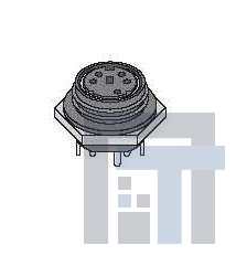 161-381-8-E Цилиндрические разъемы DIN 8 Pin Mini-Din Recpt