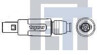 1811797-1 Стандартный цилиндрический соединитель ASY,PLG,5P,0 DEG KE Y OVRMLD NUT BLK BLK