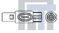 1877847-2 Стандартный цилиндрический соединитель PLUG 7P 0 DEG BLK 4.0 - 5.2 DIA